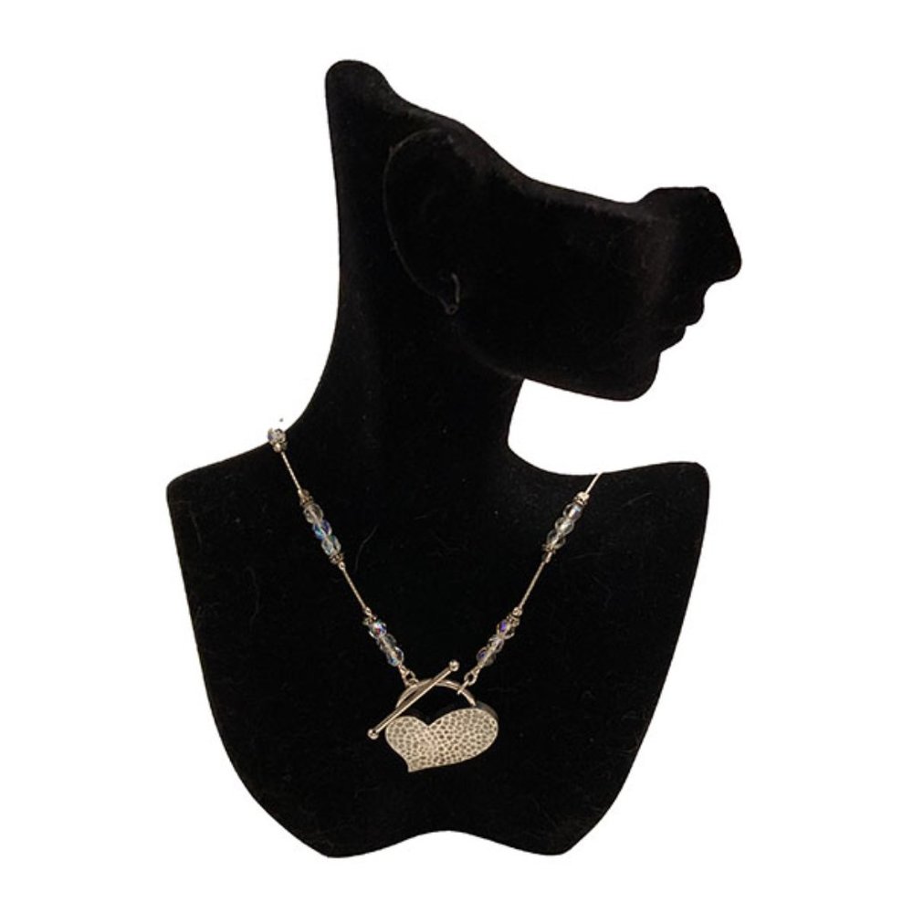 Silpada hammered sterling silver heart necklace